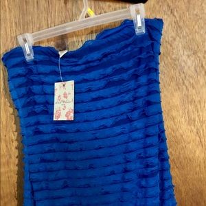 Derek Heart blue ruffle mini dress